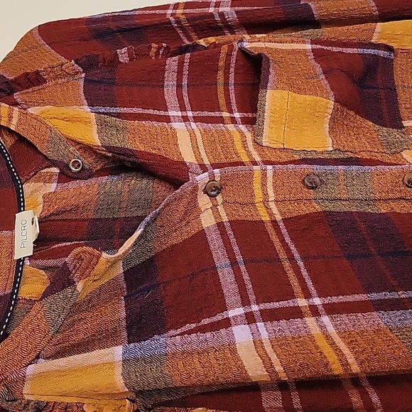 Anthropologie Plaid Peasant Blouse - Picture 4 of 5